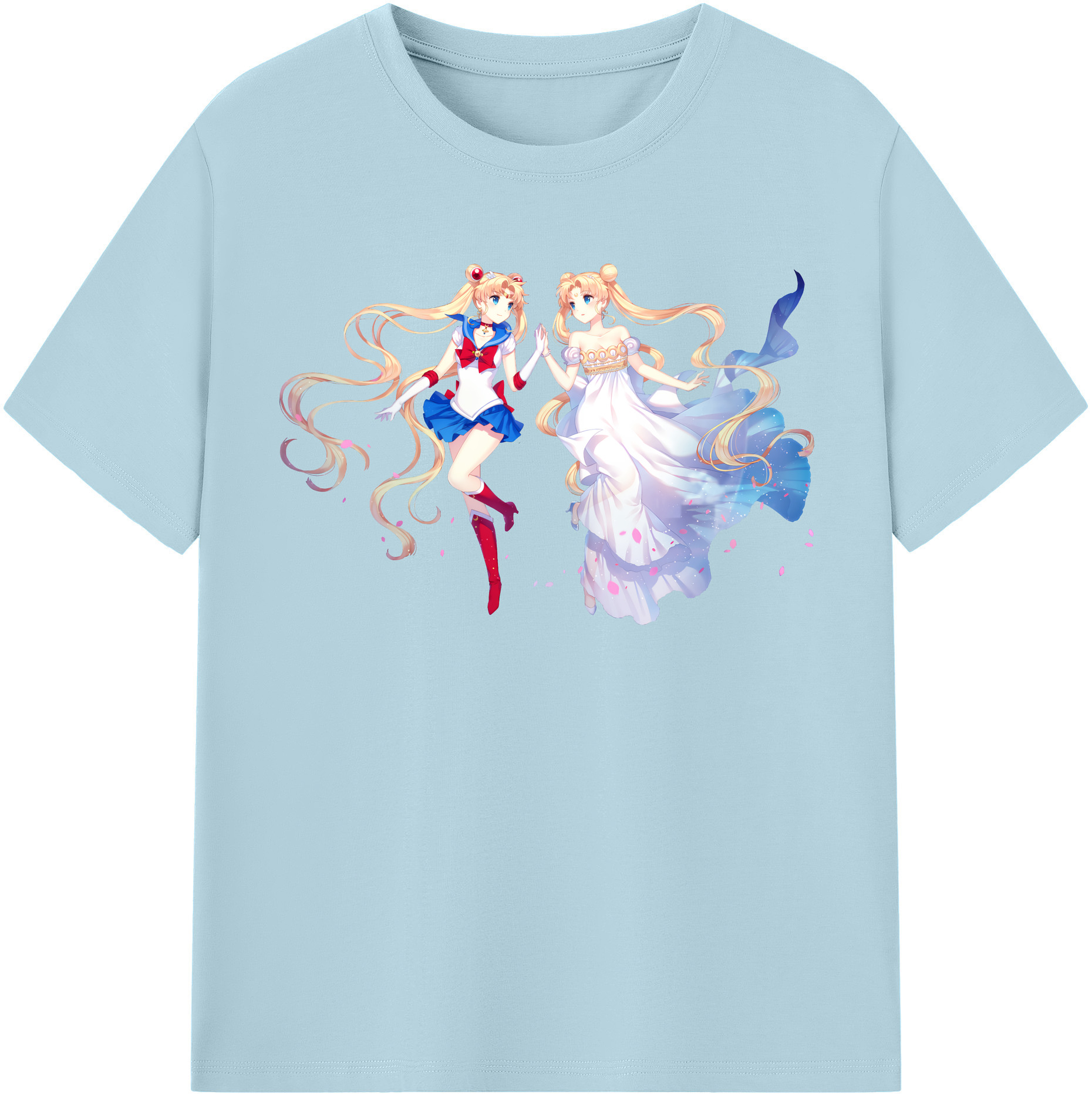 （画像用） 美少女戦士セーラームーン 月野 うさぎ つきの うさぎ Sailor Moon Tsukino Usagi 綿100％半袖Tシャツ（フロントプリント）